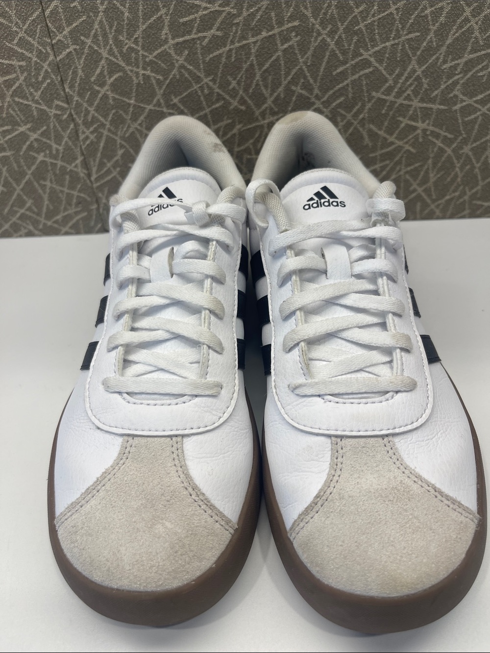 adidas White, Black & Brown Retro Court Sneaker